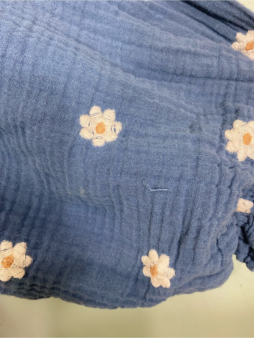 Free People Dahlia Embroidered Smocked Maxi Dress Blue Floral Sundress Small - Picture 5 of 16